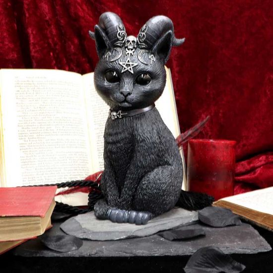 Grande figurine de chat occulte à cornes Pawzuph - Nemesis Now - L'antre de  Lilith